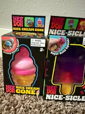NeeDoh Nice Cream Cone and Nice-Sicle Squishies
